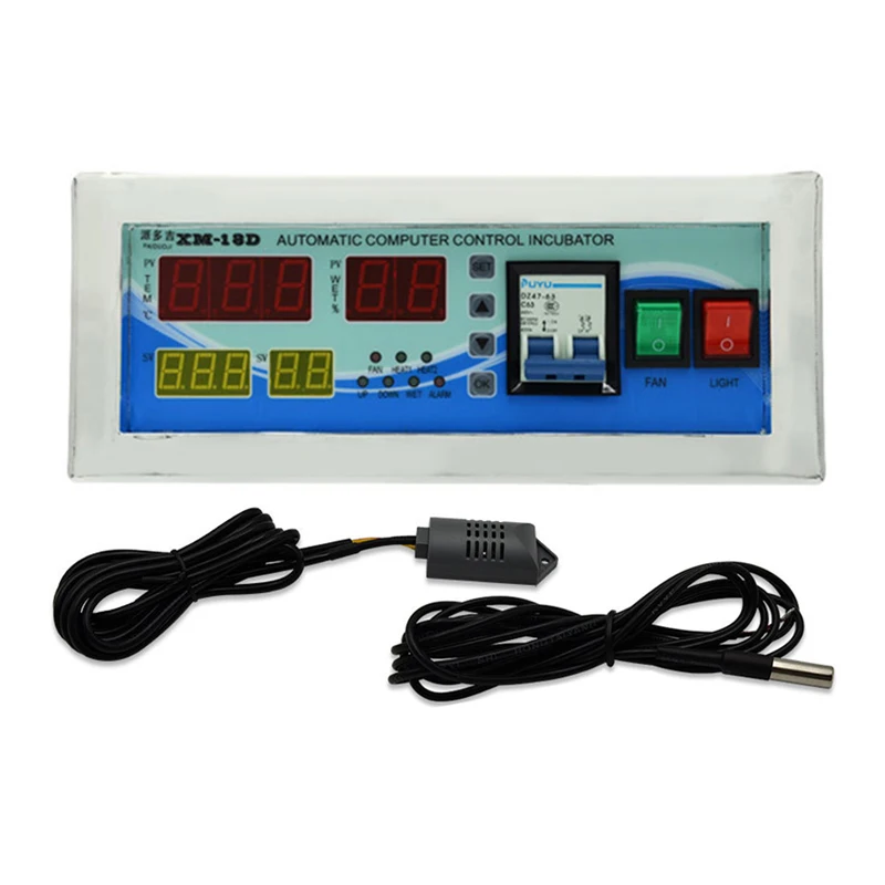XM-18D Egg Incubator Controller With Thermostat Hygrostat Sensor Full Automatic Control Safe Package
XM-18D Egg Incubator Controller With Thermostat Hygrostat Sensor Full Automatic Control Safe Package