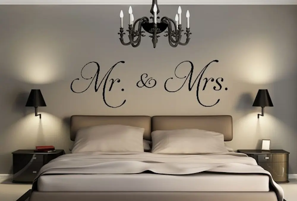 Mr. & Mrs. Decal - Removable wall sticker and decor for home decoration | Дом и сад
