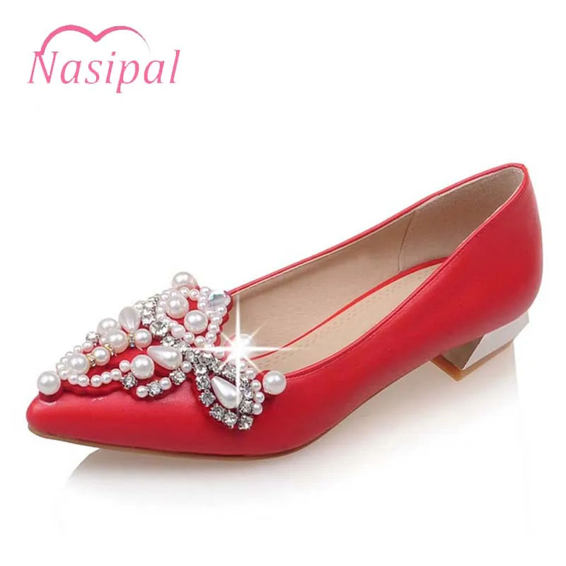 Nasipal Wedding Shoes Rhinestone Pointed Toe Shallow Party Shoes Black Red White Shoes Woman Lady Chunky Heel Pump Zapatos Mujer
Nasipal Wedding Shoes Rhinestone Pointed Toe Shallow Party Shoes Black Red White Shoes Woman Lady Chunky Heel Pump Zapatos Mujer