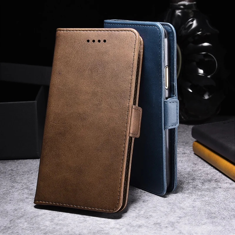 Чехол-книжка для Umidigi A5 Pro в стиле ретро деловой кошелек из искусственной кожи