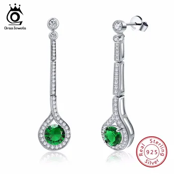 ORSA JEWELS 925 Silver Earrings For Women 100% Solid Sterling Water Drop AAA Green Cubic Zircon Female Jewelry Girl Gifts SE58
ORSA JEWELS 925 Silver Earrings For Women 100% Solid Sterling Water Drop AAA Green Cubic Zircon Female Jewelry Girl Gifts SE58
