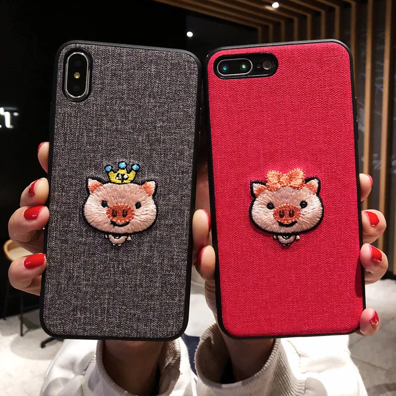 Free Shipping Embroidered Crown Pig Mobile Shell for IPhone6 6sPlus 7 8 Plus Butterfly Pig Case for Iphone X XS XR Xsmax Case
Free Shipping Embroidered Crown Pig Mobile Shell for IPhone6 6sPlus 7 8 Plus Butterfly Pig Case for Iphone X XS XR Xsmax Case