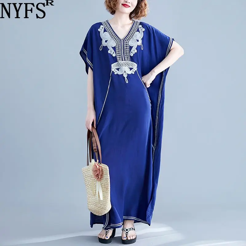 NYFS 2019 New Summer dress Vintage Bohemia Long Dress Loose embroidery Women dress Vestidos Robe Elbise
NYFS 2019 New Summer dress Vintage Bohemia Long Dress Loose embroidery Women dress Vestidos Robe Elbise