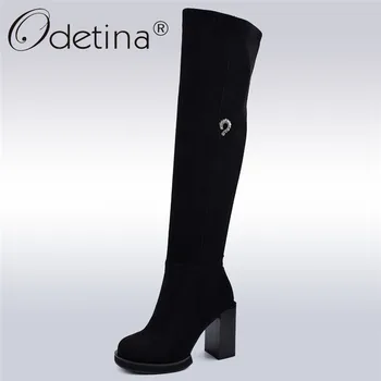 Odetina Fashion Black Square High Heel Thigh High Boots Platform Women Warm Winter Boots Over The Knee Zipper Metal Decoration
Odetina Fashion Black Square High Heel Thigh High Boots Platform Women Warm Winter Boots Over The Knee Zipper Metal Decoration
