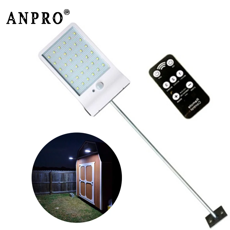 Anpro Upgraded 48 leds LED Solar Power Street Light 450LM PIR Motion Sensor Lamps With Controller Waterproof Outdoor Lamp
Anpro Upgraded 48 leds LED Solar Power Street Light 450LM PIR Motion Sensor Lamps With Controller Waterproof Outdoor Lamp