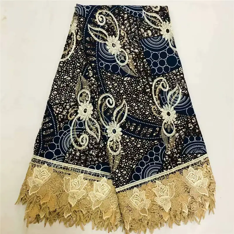 DF!High Quality African wax Lace Fabric 6 Yards African Ankara Wax Prints Fabric With Embroidery Nigerian Lace For Dress! J42651
DF!High Quality African wax Lace Fabric 6 Yards African Ankara Wax Prints Fabric With Embroidery Nigerian Lace For Dress! J42651