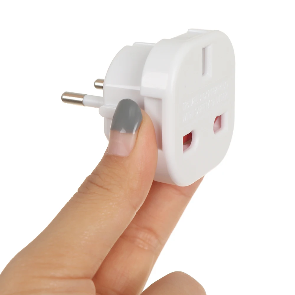 EU European German Plug Adapter British UK To EU European Germany Power Socket Outlet White Travel Converter Conversion Plug
EU European German Plug Adapter British UK To EU European Germany Power Socket Outlet White Travel Converter Conversion Plug
