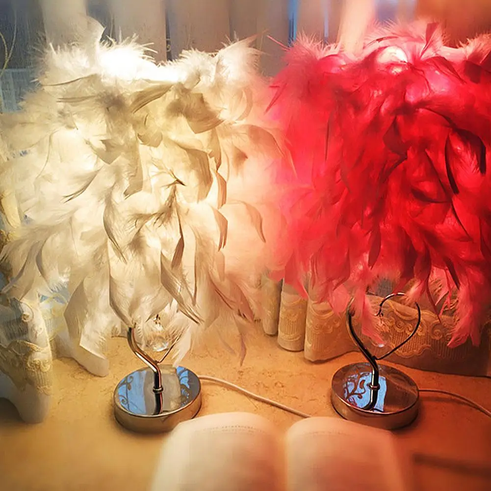 Heart Shape Feather Crystal LED Table Lamp Bedside Light Reading Room Decoration
Heart Shape Feather Crystal LED Table Lamp Bedside Light Reading Room Decoration