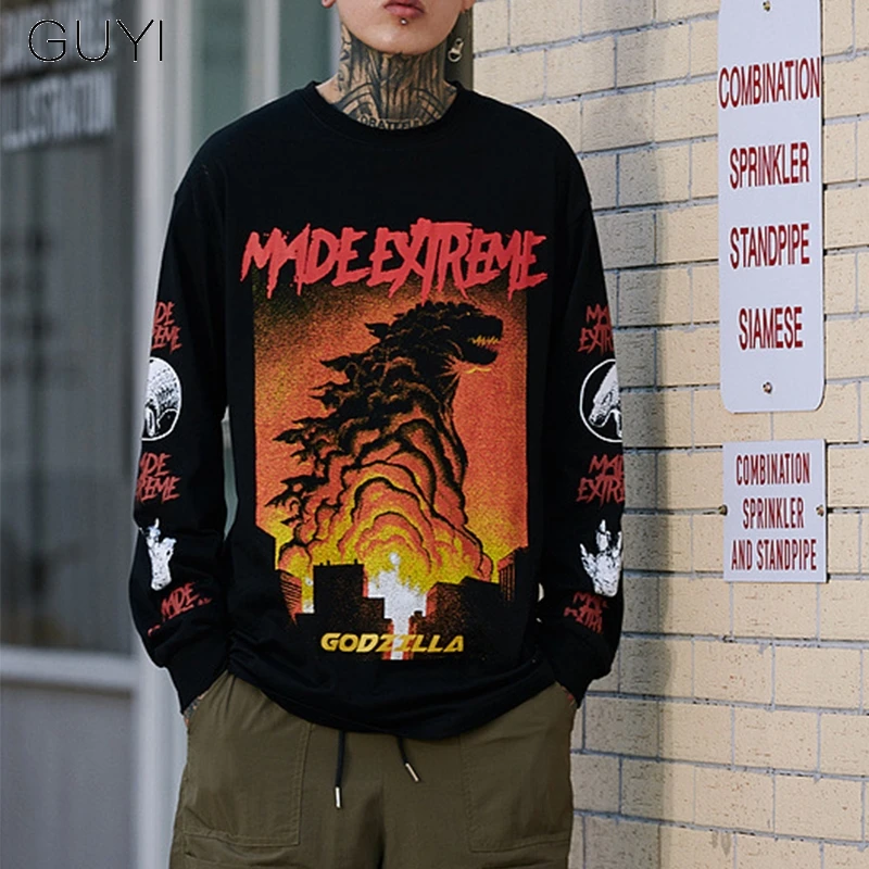 GUYI Black Creative Street Graffiti Letter Print Off Sweatshirt Men Long Sleeve O-neck Pullovers Male White Hip Hop Streetwear
GUYI Black Creative Street Graffiti Letter Print Off Sweatshirt Men Long Sleeve O-neck Pullovers Male White Hip Hop Streetwear