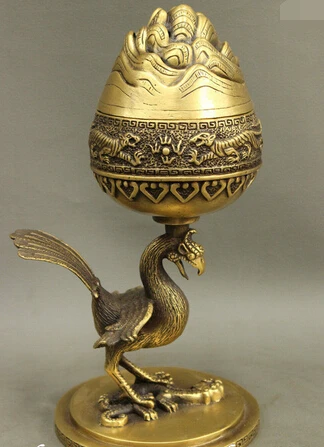 006336 11" China Pure Bronze Dragon Tiger d King ZhuQue Statue Incense Burner Censer 
006336 11" China Pure Bronze Dragon Tiger d King ZhuQue Statue Incense Burner Censer