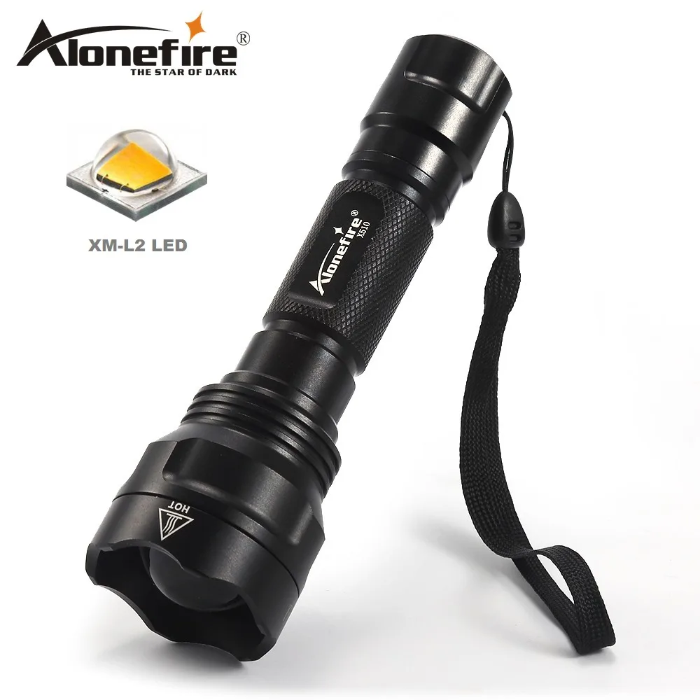 AloneFire X510 led zoom flashlight 5mode Zoomable Cree XM-L2 LED Rechargeable Flashlight Torch Lamp
AloneFire X510 led zoom flashlight 5mode Zoomable Cree XM-L2 LED Rechargeable Flashlight Torch Lamp