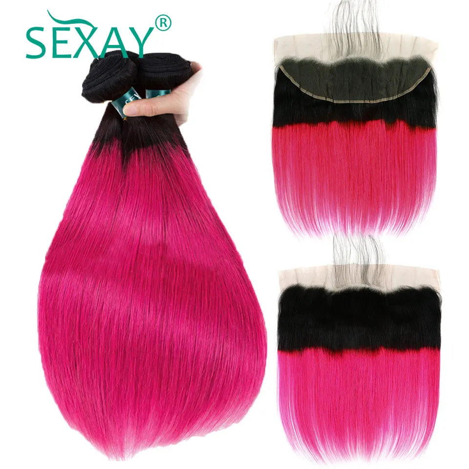 Pink Bundles With Frontal Ombre Brazilian Straight Hair Bundles With 13x4 Lace Frontal Closures Pre Plucked Non Remy Human Hair
Pink Bundles With Frontal Ombre Brazilian Straight Hair Bundles With 13x4 Lace Frontal Closures Pre Plucked Non Remy Human Hair