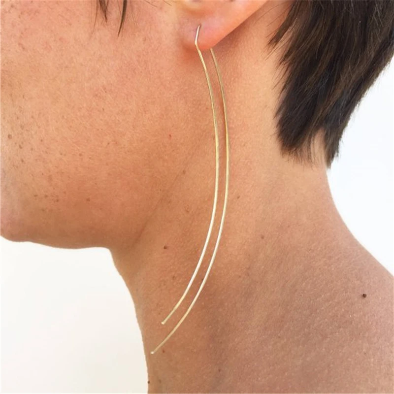Long Bar Earrings Handmade Custom Jewelry Gold Filled/925 Silver Jewelry Vintage Brincos Minimalist Oorbellen Earrings for Women
Long Bar Earrings Handmade Custom Jewelry Gold Filled/925 Silver Jewelry Vintage Brincos Minimalist Oorbellen Earrings for Women