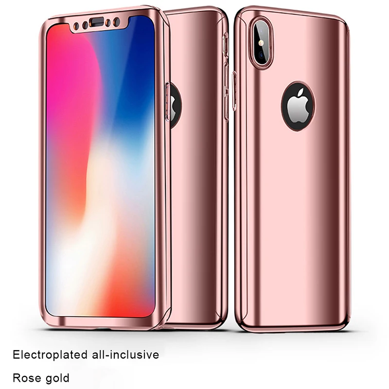 Luxury 360 Full Degree Shockproof Case For iPhone X 7 8 Plus Case Plating Mirror Cover For iPhone X 6 7 8 Phone Case
Luxury 360 Full Degree Shockproof Case For iPhone X 7 8 Plus Case Plating Mirror Cover For iPhone X 6 7 8 Phone Case