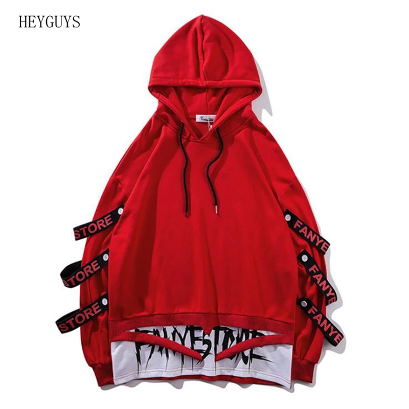 HEYGUYS Hoodies Men Fake 2 Pieces Ribbons Hooded High Street Pullover Sweatshirt Men Fashion Hip Hop Streetwear Hoodie Autumn
HEYGUYS Hoodies Men Fake 2 Pieces Ribbons Hooded High Street Pullover Sweatshirt Men Fashion Hip Hop Streetwear Hoodie Autumn