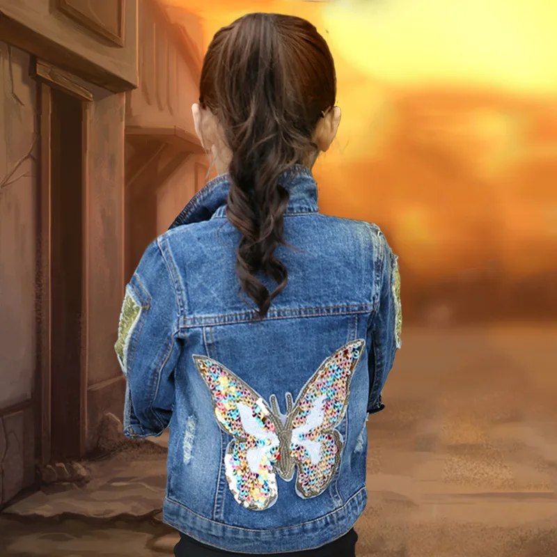 Jackets Girls Denim Jacket Cardigan Coat kids Jeans Outerwear Butterfly Embroidery Sequins Children Clothing Spring Kids Clothes
Jackets Girls Denim Jacket Cardigan Coat kids Jeans Outerwear Butterfly Embroidery Sequins Children Clothing Spring Kids Clothes
