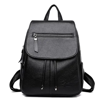 Fashion 2018 Women Backpack Casual Soft Leather Backpacks for Teenage Girls Female School Shoulder Bags Mochila Travel Back
Fashion 2018 Women Backpack Casual Soft Leather Backpacks for Teenage Girls Female School Shoulder Bags Mochila Travel Back