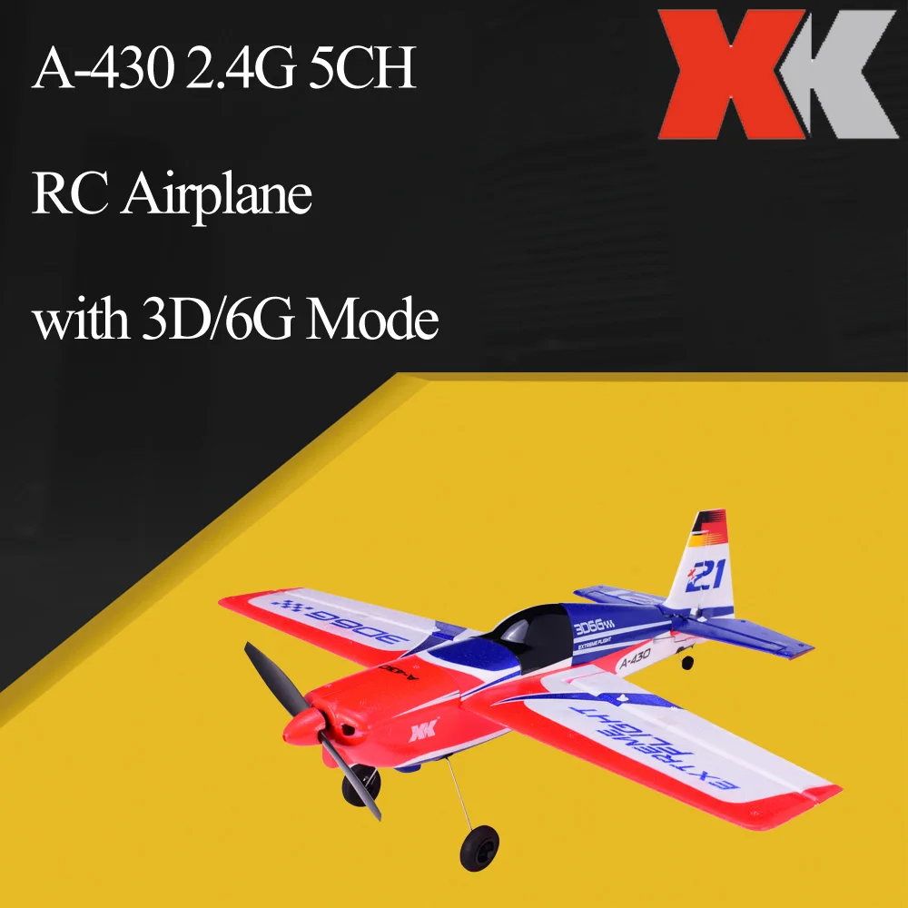 Original Wltoys XK A430 X4 Transmitter 2.4G 5CH Brushless 3D6G System Airplane Compatible With FUTABA S-FHSS Aircraft RC Glider
Original Wltoys XK A430 X4 Transmitter 2.4G 5CH Brushless 3D6G System Airplane Compatible With FUTABA S-FHSS Aircraft RC Glider