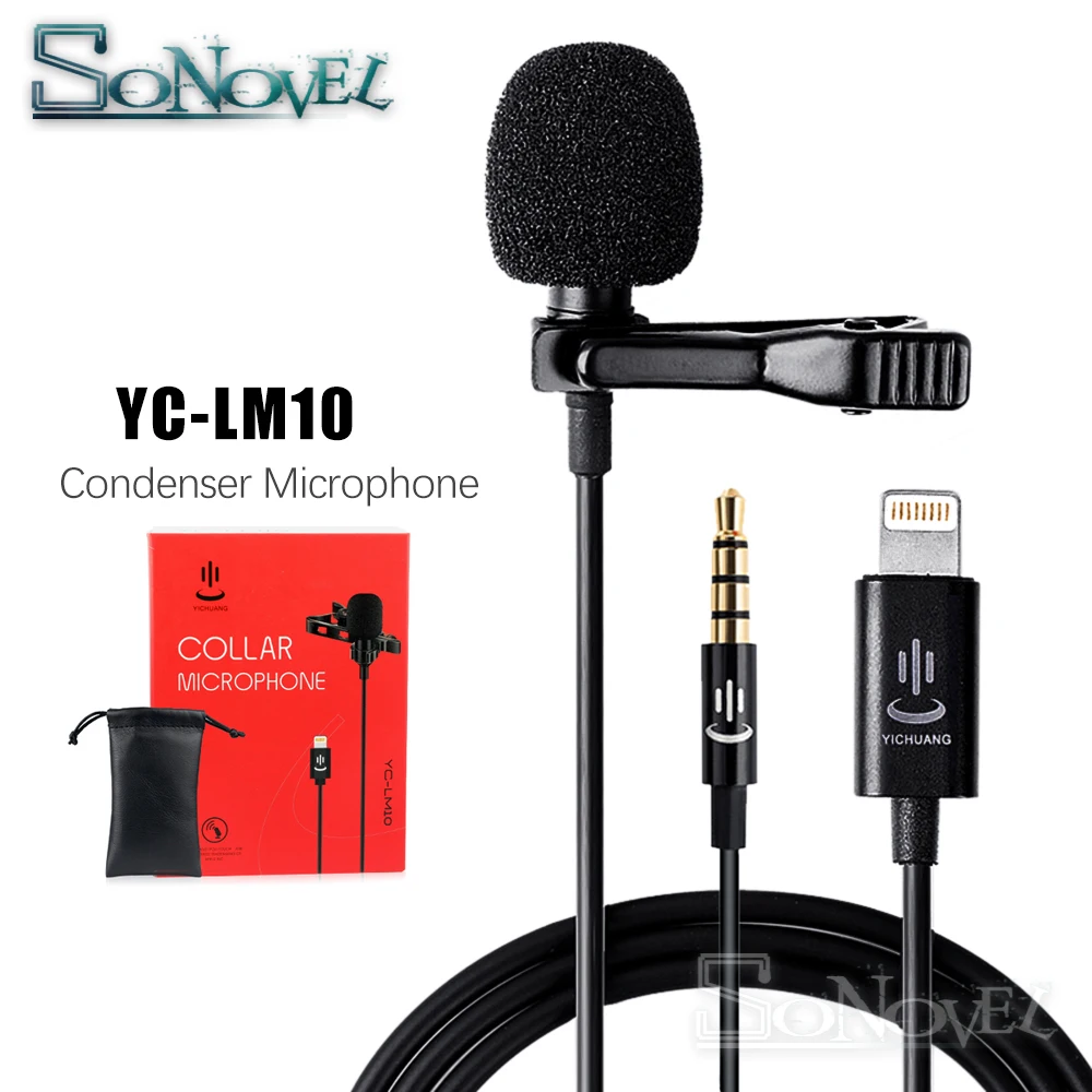 YC-LM10 Phone Audio Video Recording Lavalier Condenser Microphone for iPhone 8 7 6 5 4S 4 ipad Huawei Sumsang HTC as BY-LM10
YC-LM10 Phone Audio Video Recording Lavalier Condenser Microphone for iPhone 8 7 6 5 4S 4 ipad Huawei Sumsang HTC as BY-LM10