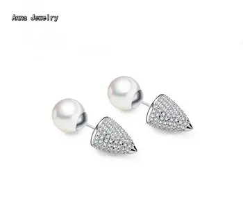 2017 New Fashion Punk Spike Pearls Earring Silver Color Earring with Paved Zircons,Elegant Pearls Stud Earrings for Women
2017 New Fashion Punk Spike Pearls Earring Silver Color Earring with Paved Zircons,Elegant Pearls Stud Earrings for Women