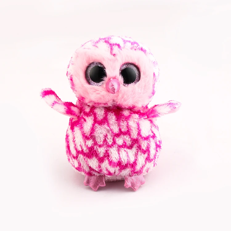 pink owl stuffed animal