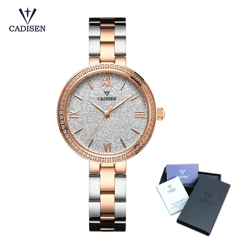 

Watches women Luxury watch Top Brand Cadisen Ladies Quartz wristwatches waterproof Steel dress Fashion watches montre femme