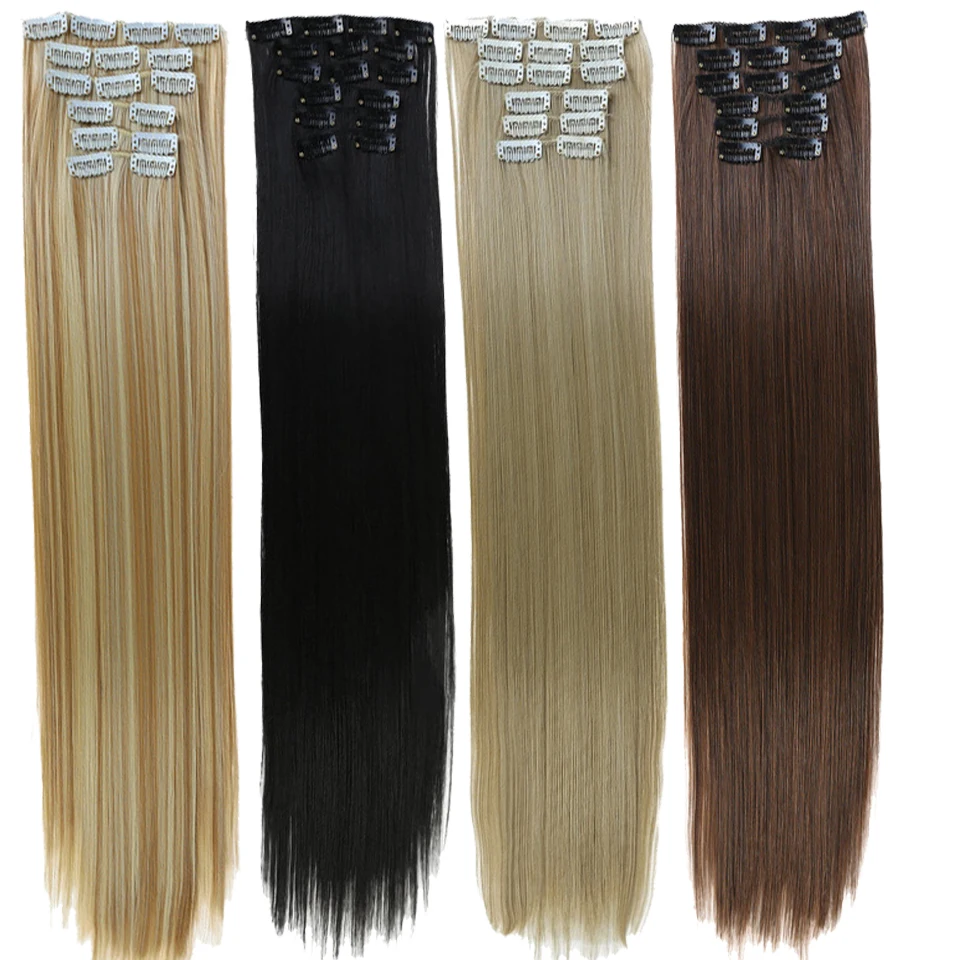 DIFEI 24Inchs 16 Clips in Hair Extensions Long Straight Hairstyle Synthetic Blonde Black Hairpieces Heat Resistant False Hair
DIFEI 24Inchs 16 Clips in Hair Extensions Long Straight Hairstyle Synthetic Blonde Black Hairpieces Heat Resistant False Hair