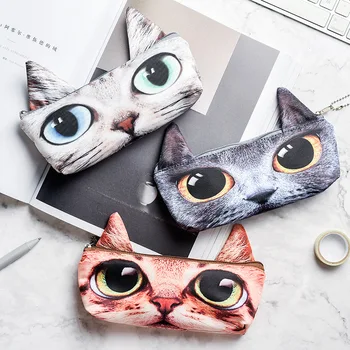 Creative Kitten Fabric cartoon pencil case student stationery bag cute cat pencil bag Cosmetic Bag
Creative Kitten Fabric cartoon pencil case student stationery bag cute cat pencil bag Cosmetic Bag