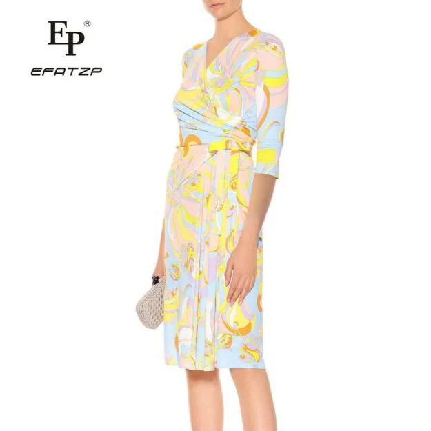 EFATZP Women's Summer half Sleeved V-Neck Fashion Beautiful Leisure Stretch silk Knitted Slim Dress
EFATZP Women's Summer half Sleeved V-Neck Fashion Beautiful Leisure Stretch silk Knitted Slim Dress