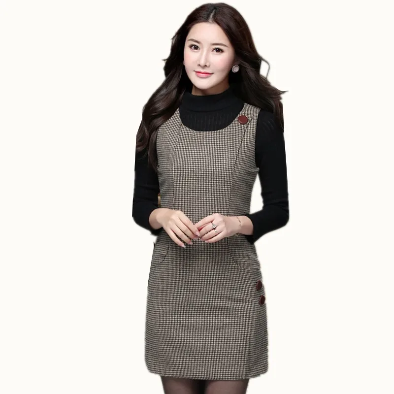 B1666 2019 new spring autumn lady installs sleeveless woolen women han edition big yard dress cheap wholesale
B1666 2019 new spring autumn lady installs sleeveless woolen women han edition big yard dress cheap wholesale