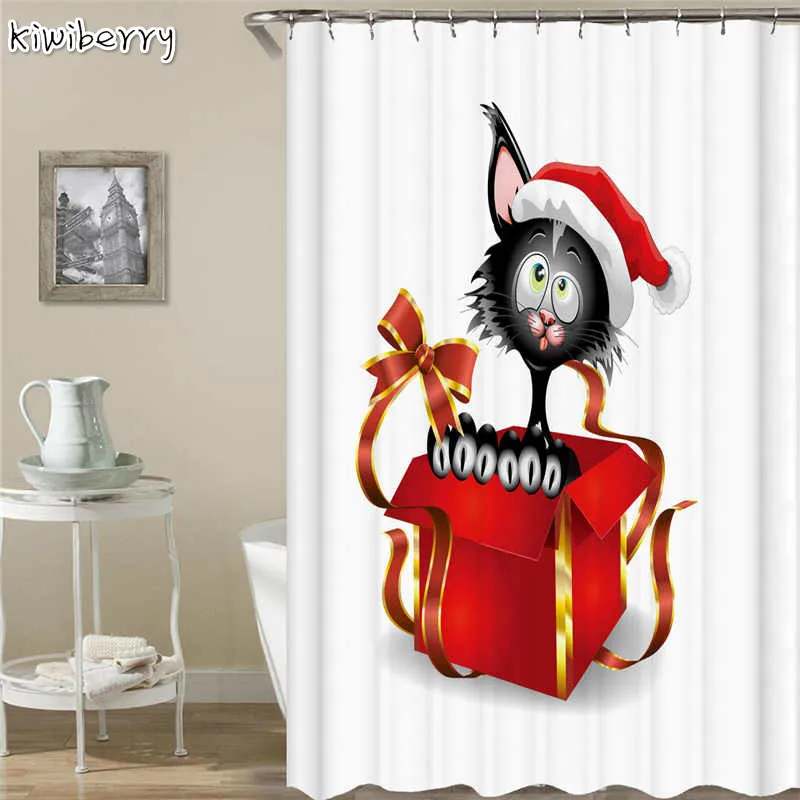 Merry Christmas Waterproof Shower Curtain Polyester Fabric Cartoon Home Bathroom Curtain With 12 Hooks For Home Accessories
Merry Christmas Waterproof Shower Curtain Polyester Fabric Cartoon Home Bathroom Curtain With 12 Hooks For Home Accessories