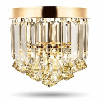 Modern and luxurious clear / champagne crystal K9 led E14 ceiling light for living room entrance hall
Modern and luxurious clear / champagne crystal K9 led E14 ceiling light for living room entrance hall
