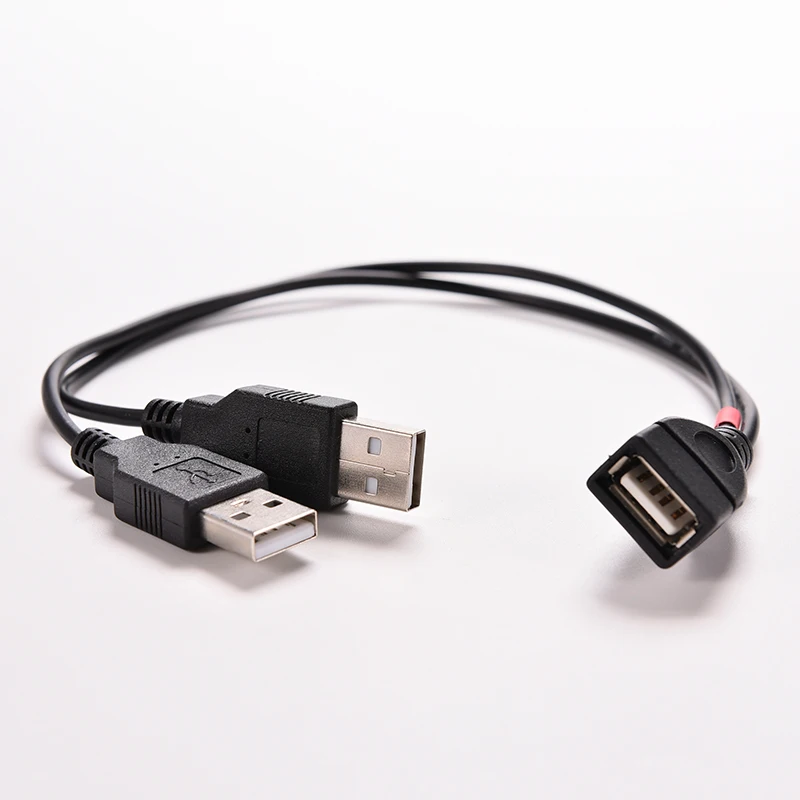 1PC USB 2.0 Female Power Enhancer to 2 Male USB Data Charge Cable Adapter Extension Cord USB Y Splitter for 2.5" HDD 30cm
1PC USB 2.0 Female Power Enhancer to 2 Male USB Data Charge Cable Adapter Extension Cord USB Y Splitter for 2.5" HDD 30cm