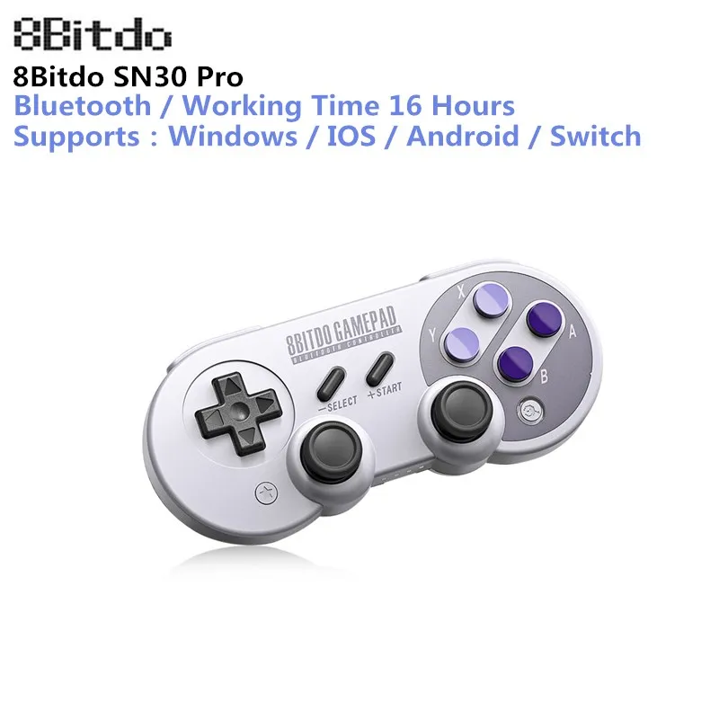 8Bitdo SN30 Pro Wireless Bluetooth Gamepad Joystick Controller for Windows macOS Steam Android Switch 16 hours Playing
8Bitdo SN30 Pro Wireless Bluetooth Gamepad Joystick Controller for Windows macOS Steam Android Switch 16 hours Playing
