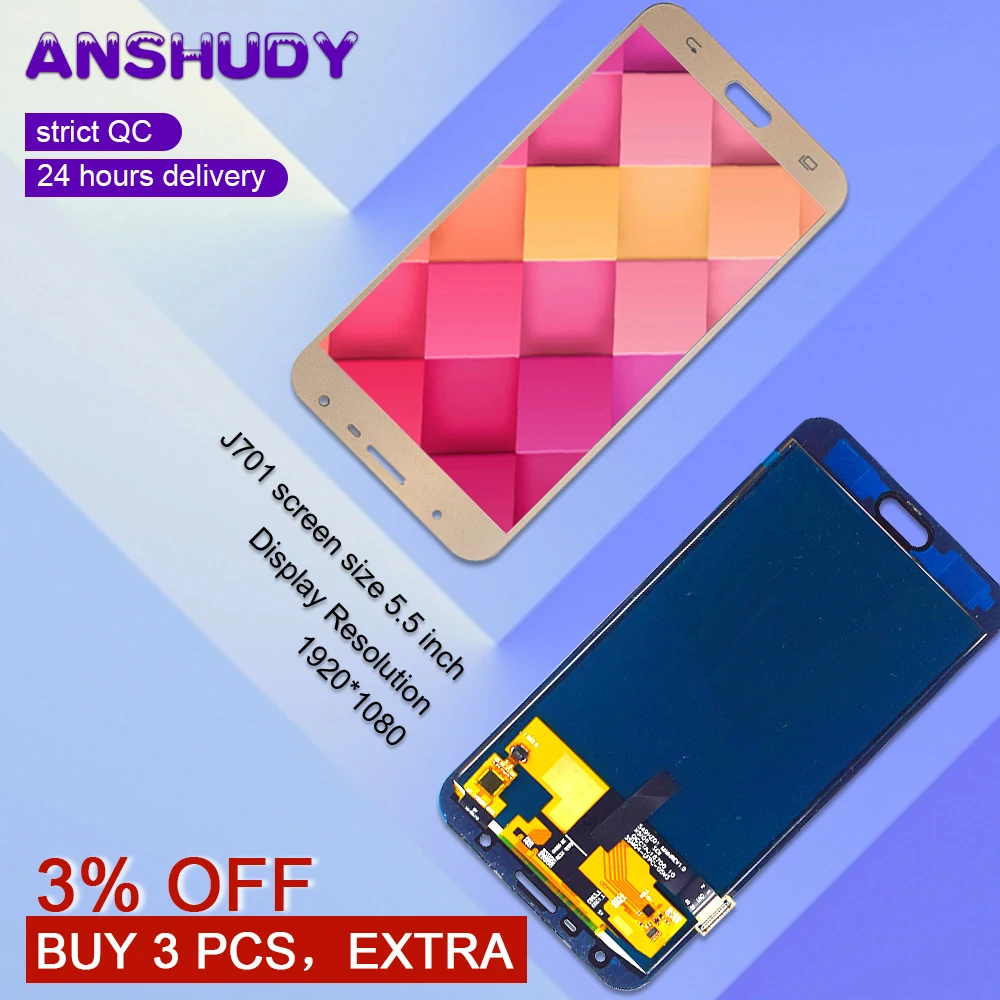 For Samsung Galaxy J7 Neo J701 LCD Display Touch Screen Digitizer Assembly For Samsung J701F Display Screen J701M J701MT J701
For Samsung Galaxy J7 Neo J701 LCD Display Touch Screen Digitizer Assembly For Samsung J701F Display Screen J701M J701MT J701