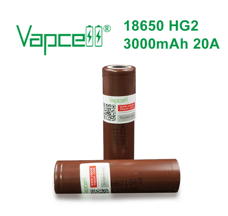 100% original for HG2 battery Vapcell 18650 3000mAh 30A li-ion batteries with Rechargeable button top
100% original for HG2 battery Vapcell 18650 3000mAh 30A li-ion batteries with Rechargeable button top