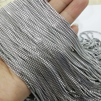 1.4mm 5/10/20 meter Men Chain Stainless Steel Silver Color Box Chain Necklace Women Chain Pendant Necklace Fashion Jewelry
1.4mm 5/10/20 meter Men Chain Stainless Steel Silver Color Box Chain Necklace Women Chain Pendant Necklace Fashion Jewelry