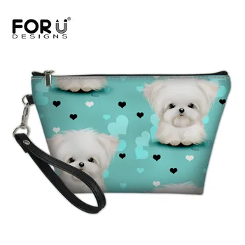 FORUDESIGNS Women Travel Cosmetic Bag Maltese Florals Printing Makeup Case Zipper Hand Holding Make Up Organizer Storage Pouch
FORUDESIGNS Women Travel Cosmetic Bag Maltese Florals Printing Makeup Case Zipper Hand Holding Make Up Organizer Storage Pouch