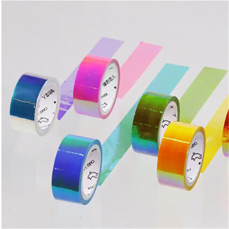 1Pcs Colorful Shining Rainbow Film Washi Tape DIY Scrapbooking Notebook Diary Album Decors Masking Adhesive Tape Label Stickers
1Pcs Colorful Shining Rainbow Film Washi Tape DIY Scrapbooking Notebook Diary Album Decors Masking Adhesive Tape Label Stickers