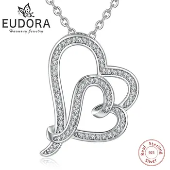 Eudora 925 Sterling Silver Two Heart Clear CZ Pendant Necklace 925 Silver Fine Jewelry for girlfriend Birthday love Gift CYD247
Eudora 925 Sterling Silver Two Heart Clear CZ Pendant Necklace 925 Silver Fine Jewelry for girlfriend Birthday love Gift CYD247