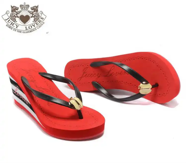 red and black slippers