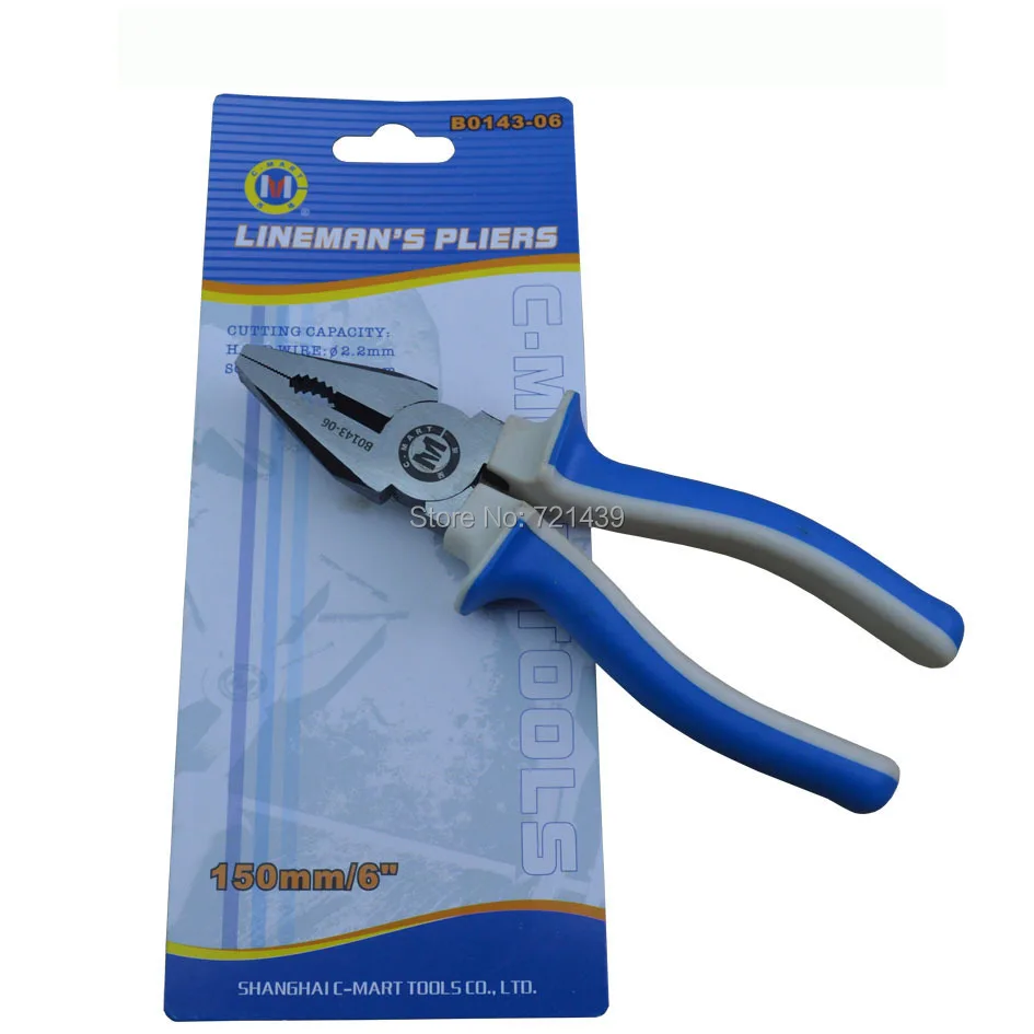 C-mart tools lineman's pliers nipper pincer flat nose tongs sharp nose pinchers B0143-06 crimpring pliers
C-mart tools lineman's pliers nipper pincer flat nose tongs sharp nose pinchers B0143-06 crimpring pliers