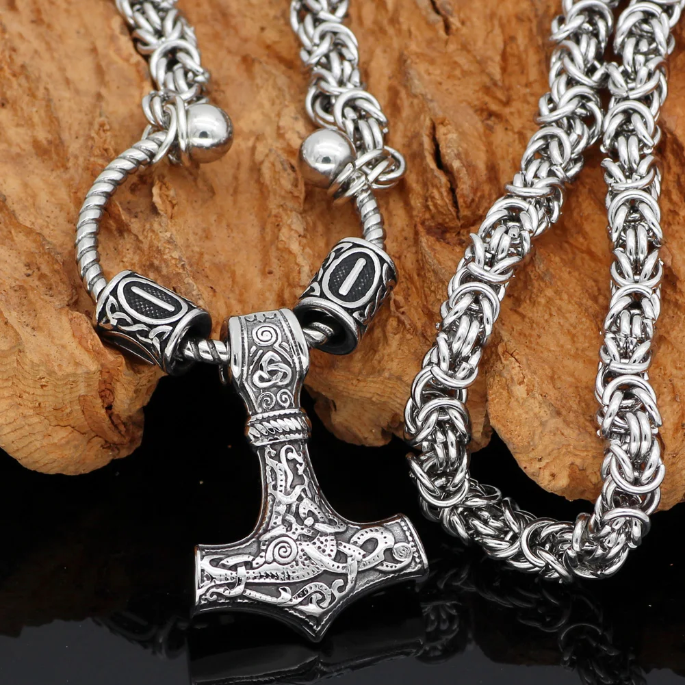 VikingCeltic Nordic viking mjolnir stainless steel thor hammer necklace for man -king chain
VikingCeltic Nordic viking mjolnir stainless steel thor hammer necklace for man -king chain
