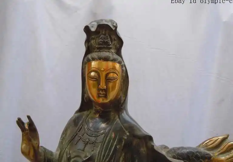 27" China copper bronze gild dragon Kwan-yin Bodhisattva buddha Sculpture statue
27" China copper bronze gild dragon Kwan-yin Bodhisattva buddha Sculpture statue