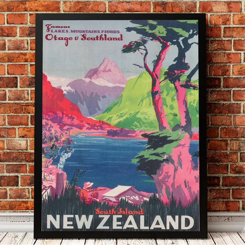 New Zealand Vintage Travel Poster Prints South Island Travel Picture Colorful Canvas Painting Living Room Home Wall Art Decor
New Zealand Vintage Travel Poster Prints South Island Travel Picture Colorful Canvas Painting Living Room Home Wall Art Decor