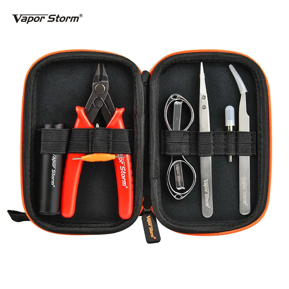 

Vapor Storm V1 Coil DIY Kit /V2 Upgrade Coil Jig Coiler Heating Wire Wick Tool RDA RBA Wire Winding 8 size in 1 V1 Tools Bag