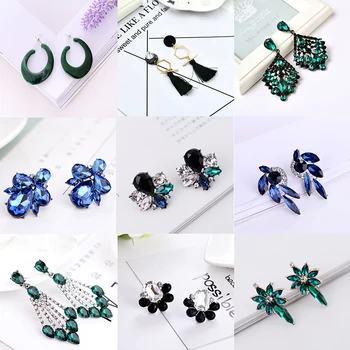 LUBOV Colorful Crystal Stone Women Stud Earrings Fashion Rhinestone inlaid Gold Metal Piercing Earrings Jewelry
LUBOV Colorful Crystal Stone Women Stud Earrings Fashion Rhinestone inlaid Gold Metal Piercing Earrings Jewelry