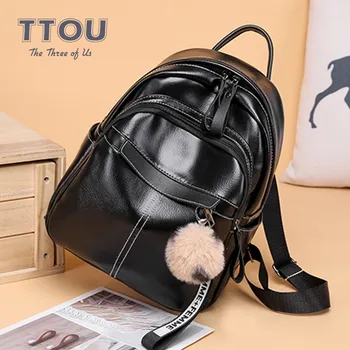 TTOU Fashion Women Backpack with Hair Ball Large School Bag for Teenage Girls Vintage Leather Female Travel Daily Bag Mochila
TTOU Fashion Women Backpack with Hair Ball Large School Bag for Teenage Girls Vintage Leather Female Travel Daily Bag Mochila