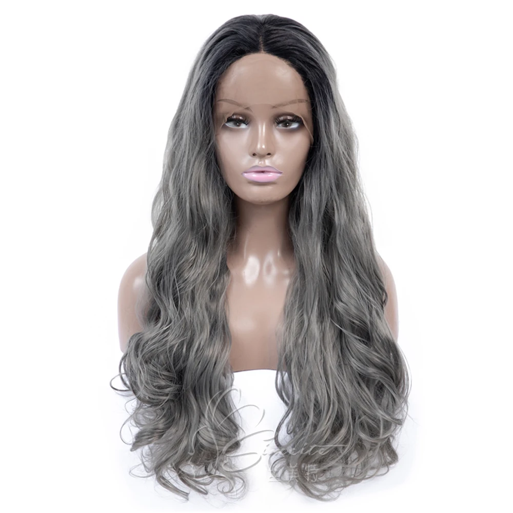 Aigemei 130% Density Loose wave Synthetic Lace Front Wigs 1B/grey Heat Resistant Wigs With Natural Part Wig for Women
Aigemei 130% Density Loose wave Synthetic Lace Front Wigs 1B/grey Heat Resistant Wigs With Natural Part Wig for Women