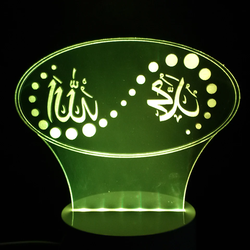 Holiday Gift 7 Color Change Led Islam Lamp God Allah Bless Quran Arabic Modeling 3D Desk Usb Night Light Kid Sleep Mood Lighting
Holiday Gift 7 Color Change Led Islam Lamp God Allah Bless Quran Arabic Modeling 3D Desk Usb Night Light Kid Sleep Mood Lighting